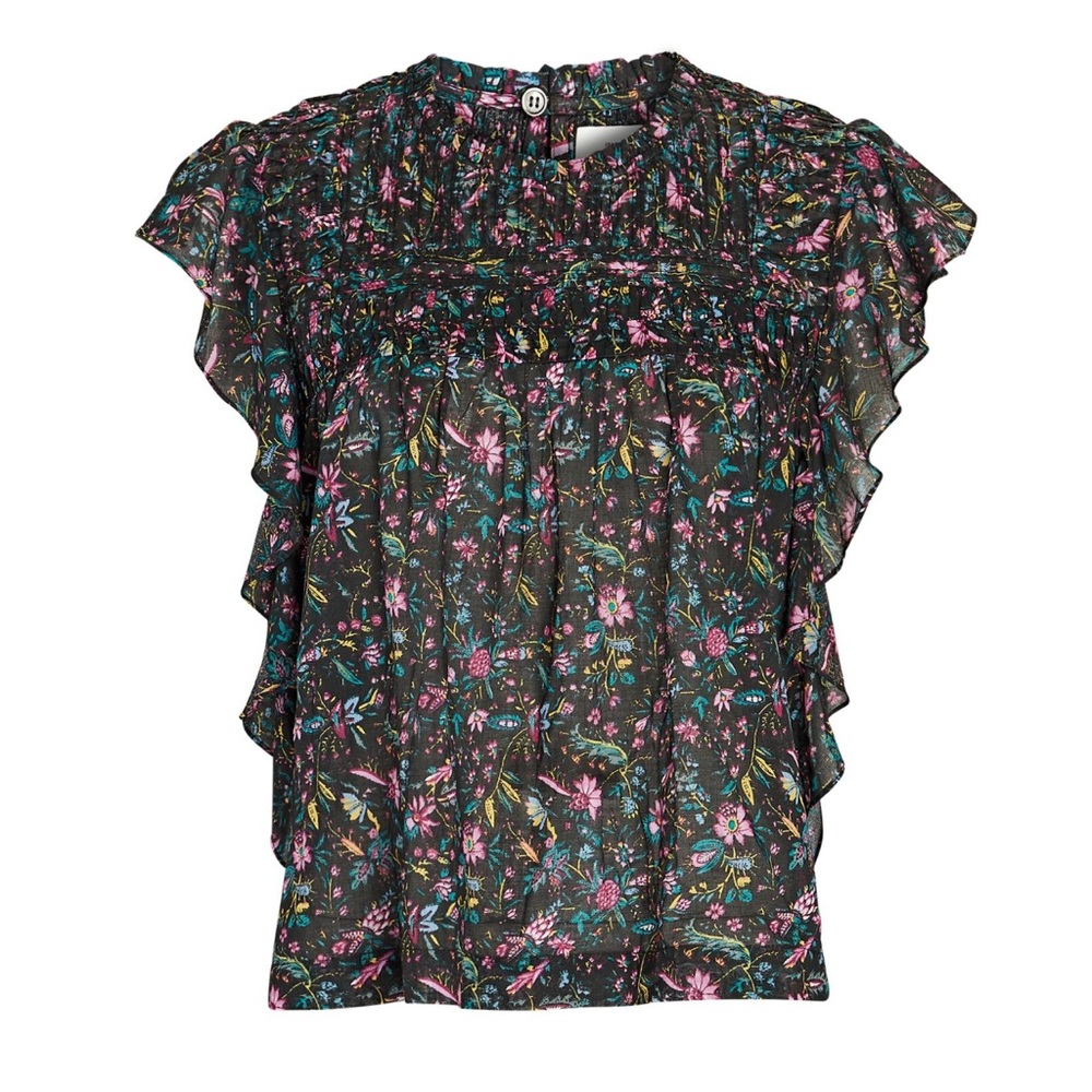 Isabel Marant Étoile Layona Flutter Sleeve Top